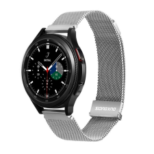 DUX DUCIS pótszíj (univerzális, 22 mm, alumínium, milánói, mágneses zár) EZÜST Huawei Watch GT Active, Huawei Watch, Huawei Watch 2, Samsung Galaxy Watch 46mm (SM-R800N), Samsung Gear S3 Fron okosóra kellék