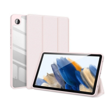 DUX DUCIS Samsung Galaxy Tab A9 (8.7) SM-X110 / X115, mappa tok, Trifold, légpárnás sarok, közepesen ütésálló, átlátszó hátlap, Dux Ducis Toby, rózsaszín tablet tok