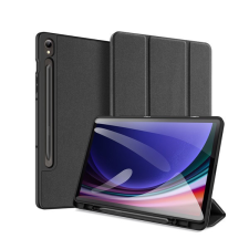 DUX DUCIS Samsung Tab S9 FE WIFI / Tab S9 FE LTE DOMO Flip tok álló, bőr hatású FEKETE tablet tok