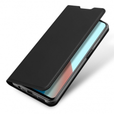 DUX DUCIS Skin Pro bőr könyvtok Xiaomi Redmi Note 9T 5G, fekete tok és táska