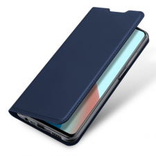 DUX DUCIS Skin Pro bőr könyvtok Xiaomi Redmi Note 9T 5G, kék tok és táska