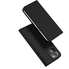 DUX DUCIS Skin Pro iPhone 15 fekete flipes bőr tok tok és táska