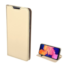 DUX DUCIS SKIN PRO tok álló, bőr hatású (FLIP, oldalra nyíló, bankkártya tartó, asztali tartó funkció) ARANY [Samsung Galaxy A10 (SM-A105F)] (5996457890781) tok és táska