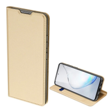 DUX DUCIS SKIN PRO tok álló, bőr hatású (FLIP, oldalra nyíló, bankkártya tartó, asztali tartó funkció) ARANY Samsung Galaxy Note 10 Lite (SM-N770F) tok és táska