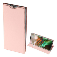 DUX DUCIS SKIN PRO tok álló, bőr hatású (FLIP, oldalra nyíló, bankkártya tartó, asztali tartó funkció) ROZÉARANY [Samsung Galaxy Note 10 ... tok és táska
