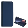 DUX DUCIS SKIN PRO tok álló, bőr hatású (FLIP, oldalra nyíló, bankkártya tartó, asztali tartó funkció) SÖTÉTKÉK Xiaomi 13