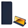DUX DUCIS SKIN PRO tok álló, bőr hatású (FLIP, oldalra nyíló, kártyazseb, asztali tartó) SÖTÉTKÉK Xiaomi Redmi Note 13 5G