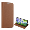 DUX DUCIS SKIN X2 tok álló, bőr hatású (FLIP, közepesen ütésálló, oldalra nyíló, asztali tartó, prémium) BARNA Xiaomi Redmi Note 12 5G, Xiaomi Poco X5 5G