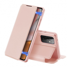DUX DUCIS Skin X bőr könyvtok Samsung Galaxy A72 4G, rózsaszín tok és táska