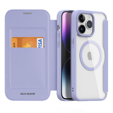 DUX DUCIS Skin X Pro - Folio tok MagSafe kompatibilis Apple iPhone 15 Pro Max lila színű készülékkel tok és táska
