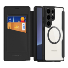 DUX DUCIS Skin X Pro MagSafe-kompatibilis könyvtok Samsung Galaxy S25 Ultra - fekete tok és táska