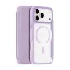 DUX DUCIS SKIN X PRO tok álló, bőr hatású (FLIP, oldalra nyíló, RFID, MagSafe) LILA (GP-173345)