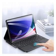 DUX DUCIS TK bluetooth billentyűzet + touch pad (asztali tartó, QWERTY, ceruza tartó) FEKETE tok és táska
