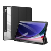 DUX DUCIS Toby Samsung Galaxy Tab S9 FE LTE (SM-X516) bőr hatású tablet tok fekete (GP-149762) (GP-149762)