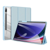 DUX DUCIS TOBY tok álló, bőr hatású (aktív FLIP, oldalra nyíló, TRIFOLD, asztali tartó, ceruza tartó) VILÁGOSKÉK Samsung Galaxy Tab S10 Plus LTE (SM-X826B), Galaxy Tab S10 Plus WIFI (SM-X8