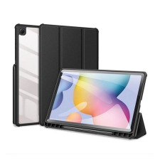 DUX DUCIS TOBY tok álló, bőr hatású (aktív FLIP, oldalra nyíló, TRIFOLD, érintőceruza tartó) FEKETE Samsung Galaxy Tab S6 Lite 10.4 WIFI (SM-P613) 2022, Samsung Galaxy Tab S6 Lite 10.4 LTE (SM-P619) 2022, Samsung Galaxy Tab S6 Lite 10.4 LTE tablet tok