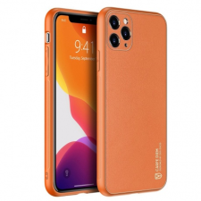 DUX DUCIS Yolo bőr tok iPhone 12 Pro Max, narancssárga tok és táska