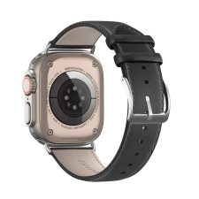 DUX DUCIS YS - bőrszíj Apple Watch 38/40/41mm fekete okosóra kellék