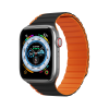 DuxDucis Apple Watch 38/ 40/ 41 mm DuxDucis Magnetic LD szilikon szíj, fekete-narancs
