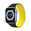DuxDucis Apple Watch 38/ 40/ 41 mm DuxDucis Magnetic LD szilikon szíj, fekete-sárga