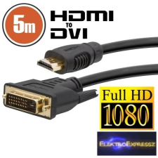 DVI-D / HDMI kábel • 5 m aranyozott csatlakozóval audió/videó kellék, kábel és adapter