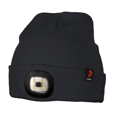 DYKENO ALAPOX LED láthatósági bélelt sapka LED-es fejlámpával fekete munkaruha