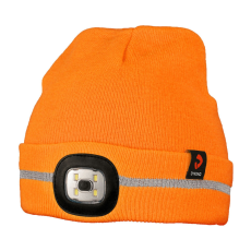 DYKENO ALAPOX LED láthatósági bélelt sapka LED-es fejlámpával fényvisszaverő narancssárga