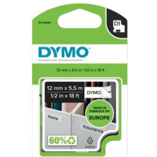 DYMO címke LM D1 poli 12mm fekete/fehér információs címke