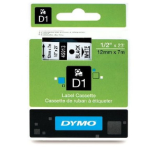 DYMO D1 12mmx7m fekete/fehér feliratozógép szalag etikett
