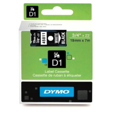 DYMO d1 19mmx7m fehér/fekete feliratozógép szalag nyomtató kellék