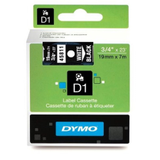 DYMO d1 19mmx7m fehér/fekete feliratozógép szalag ndy0720830 nyomtató kellék