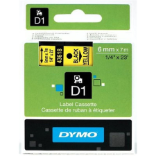 DYMO D1 6mmx7m sárga/fekete feliratozógép szalag információs címke