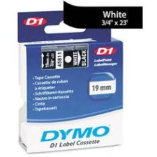 DYMO "D1" Feliratozógép szalag 19 mm x 7 m fehér-fekete (45811) (45811) etikett