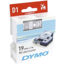 DYMO "D1" Feliratozógép szalag 19 mm x 7 m fehér-víztiszta (45810) (45810) etikett