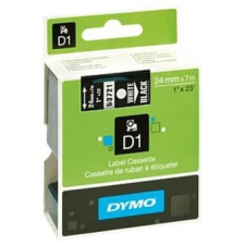 DYMO "D1" Feliratozógép szalag 24 mm x 7 m fehér-fekete (53721) (53721) etikett