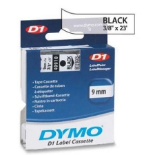 DYMO "D1" Feliratozógép szalag 9 mm x 7 m fekete-víztiszta (GD40910) (GD40910) etikett