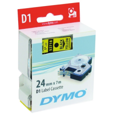 DYMO D1 kazetta 24x7m fekete/sárga címkézőgép
