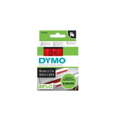 DYMO Feliratozógép szalag Dymo D1 S0720870/45807 19mmx7m, ORIGINAL, fekete/piros nyomtató kellék