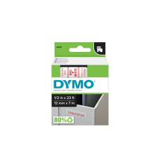 DYMO Feliratozógép szalag Dymo Letratag Dymo D1 S0720550/45015 12mmx7m, ORIGINAL, piros/fehér nyomtató kellék