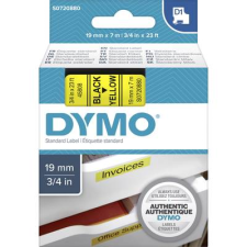 DYMO feliratozószalag D1, 19mm, sárga/fekete, S0720880 (S072880) etikett