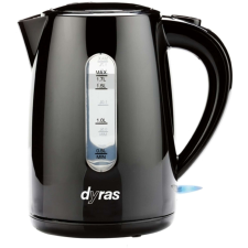 Dyras WK-1308B Vízforraló 1.7L, fekete vízforraló és teáskanna