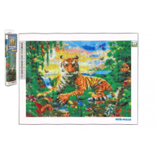 dzsungel királya gyémántfestés 30x40cm kreatív és készségfejlesztő