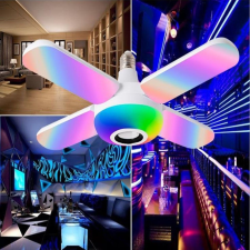  E27 foglalatú összecsukható RGB LED izzó beépített hangszóróval + távirányítóval (BBV) izzó