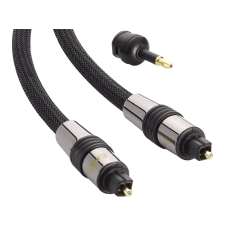 Eagle Cable 100821007 Deluxe Optikai kábel, 3,5 mm-es jack adapterrel, 0,75 m audió/videó kellék, kábel és adapter