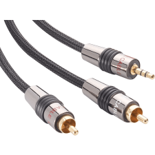 Eagle Cable 100871108 Deluxe II Mini 3,5 mm jack - 2xRCA kábel, 0,8 m audió/videó kellék, kábel és adapter