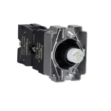  Easy Harmony XB2, Világító aljzat, gallér, fehér led, fém, ZB2BWB11C Schneider villanyszerelés