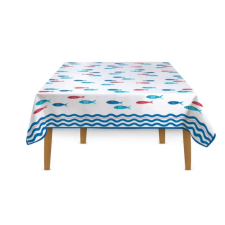 Easy Life Design Asztalterítő 145x180cm, 100% pamut, Sardine's Party lakástextília