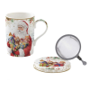 Easy Life Design Karácsonyi szűrős bögre tetővel - 350ml - Santa Is Coming