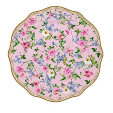 Easy Life Design Porcelán desszerttányér 20cm, Garden Joy tányér és evőeszköz