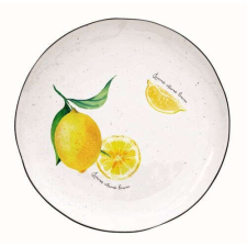 Easy Life Design Porcelán lapostányér 26cm, Amalfi tányér és evőeszköz